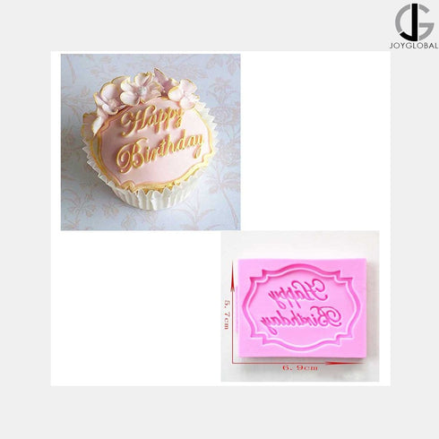Silicone Happy Birthday Frame Mould