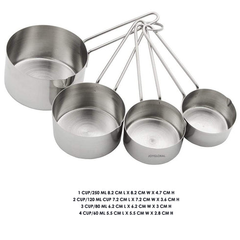 Stainless Steel Measuring Four Cup Set