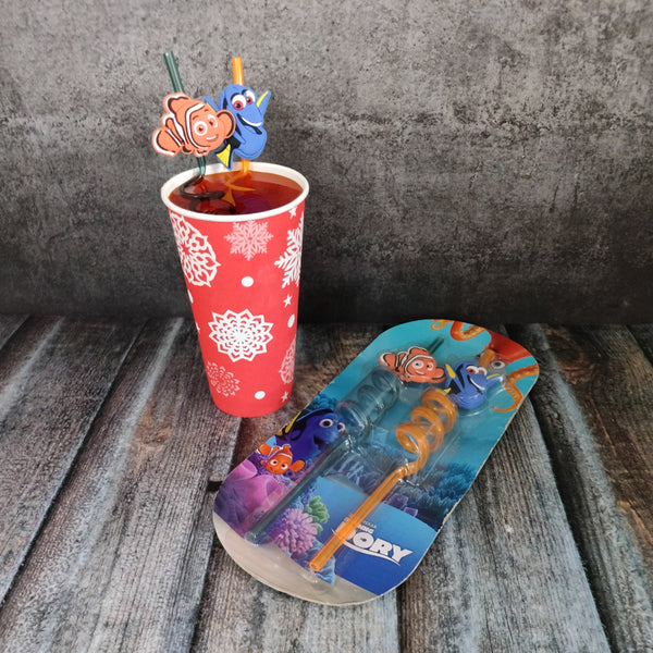 Nemo Fish Designer Straws - 9 Inches
