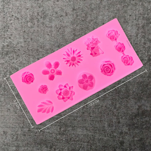 Silicone Mini Flower Mould - 10 Cavity