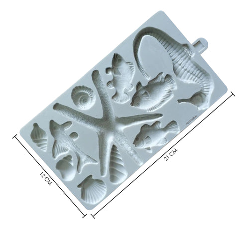 Silicone Seahorse Shell Starfish Mould