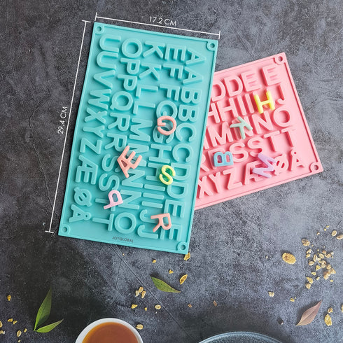 Alphabets with symbols Silicone Mould - Big Size