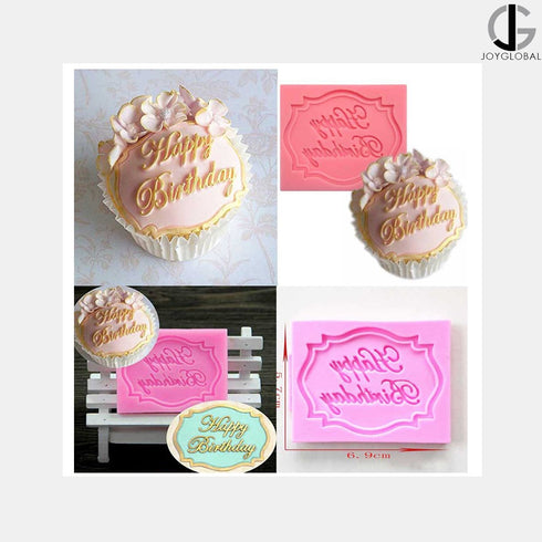 Silicone Happy Birthday Frame Mould
