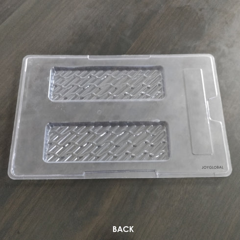 Cacao 2 Cavity Chocolate Bar PVC Chocolate Mould - 75 Grams