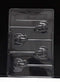 JoyGlobal 4 Cavity Elephant Shape PVC Lollipop Chocolate Mould