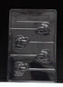 JoyGlobal 4 Cavity Elephant Shape PVC Lollipop Chocolate Mould