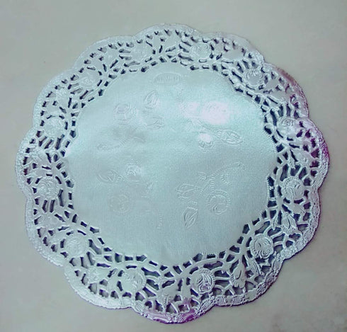 Rose Embedding Doilies - 10.5 Inches