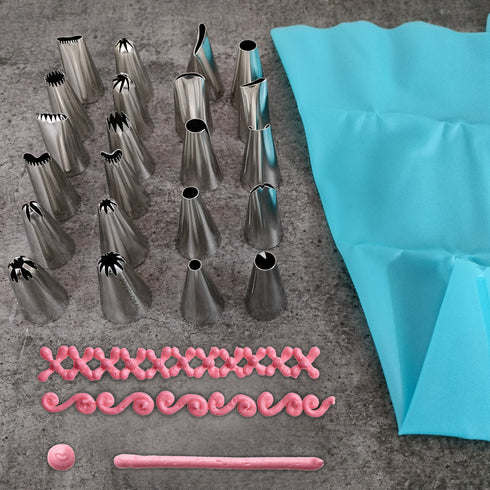 SOLDOUT™ Piping Set Cake Decoration Icing Bag With 6 PCS Stainless Steel  Nozzles, Blue price in UAE | Amazon UAE | kanbkam