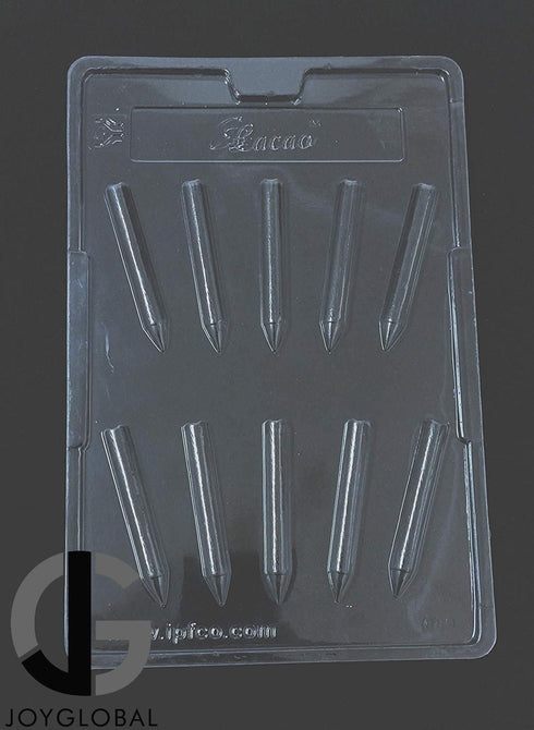 JoyGlobal 10-Cavity Cricket Stump Plastic Chocolate Mould
