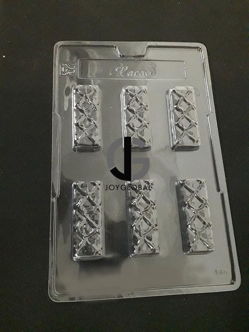 JoyGlobal PVC Rectangle Bar Shape Chocolate Mould - 22 Grams