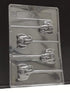 JoyGlobal 4 Cavity Elephant Shape PVC Lollipop Chocolate Mould