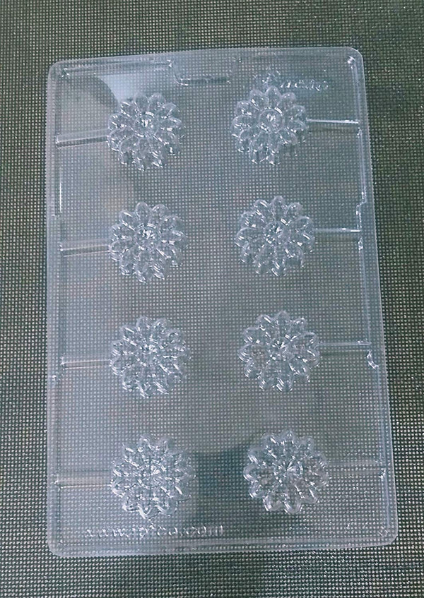 JoyGlobal 8-Cavity Round Sunflower Lollipop PVC Chocolate Mould