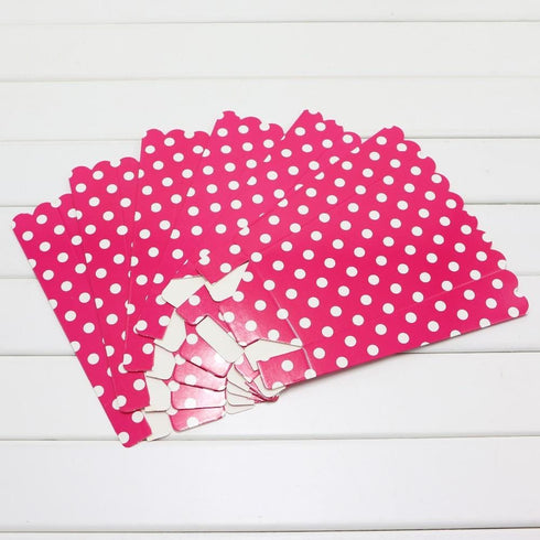 Red Polka Popcorn Cups Set Of 6 Pcs