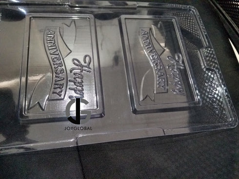 JoyGlobal 2 Happy Anniversary Bar PVC Mould (Chocolate Weight: 65 Grams Approx)