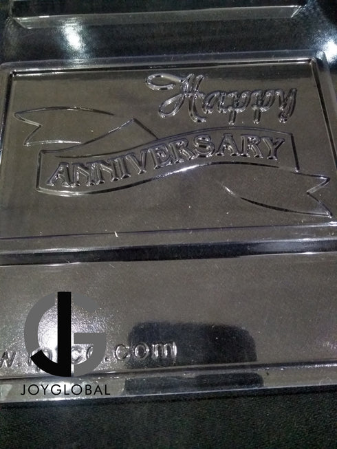 JoyGlobal 2 Happy Anniversary Bar PVC Mould (Chocolate Weight: 65 Grams Approx)