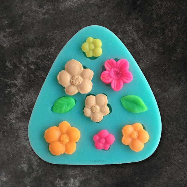 Silicone Tiny Flower Leaf Mould - 9 Cavity