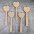 Brown Wooden Heart Shape Hammer - Set of 5 Pieces