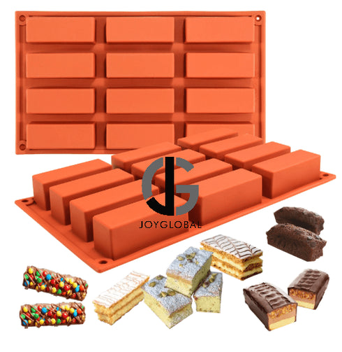 JoyGlobal 12 Cavity Rectangle Small Loaf Silicone Mould
